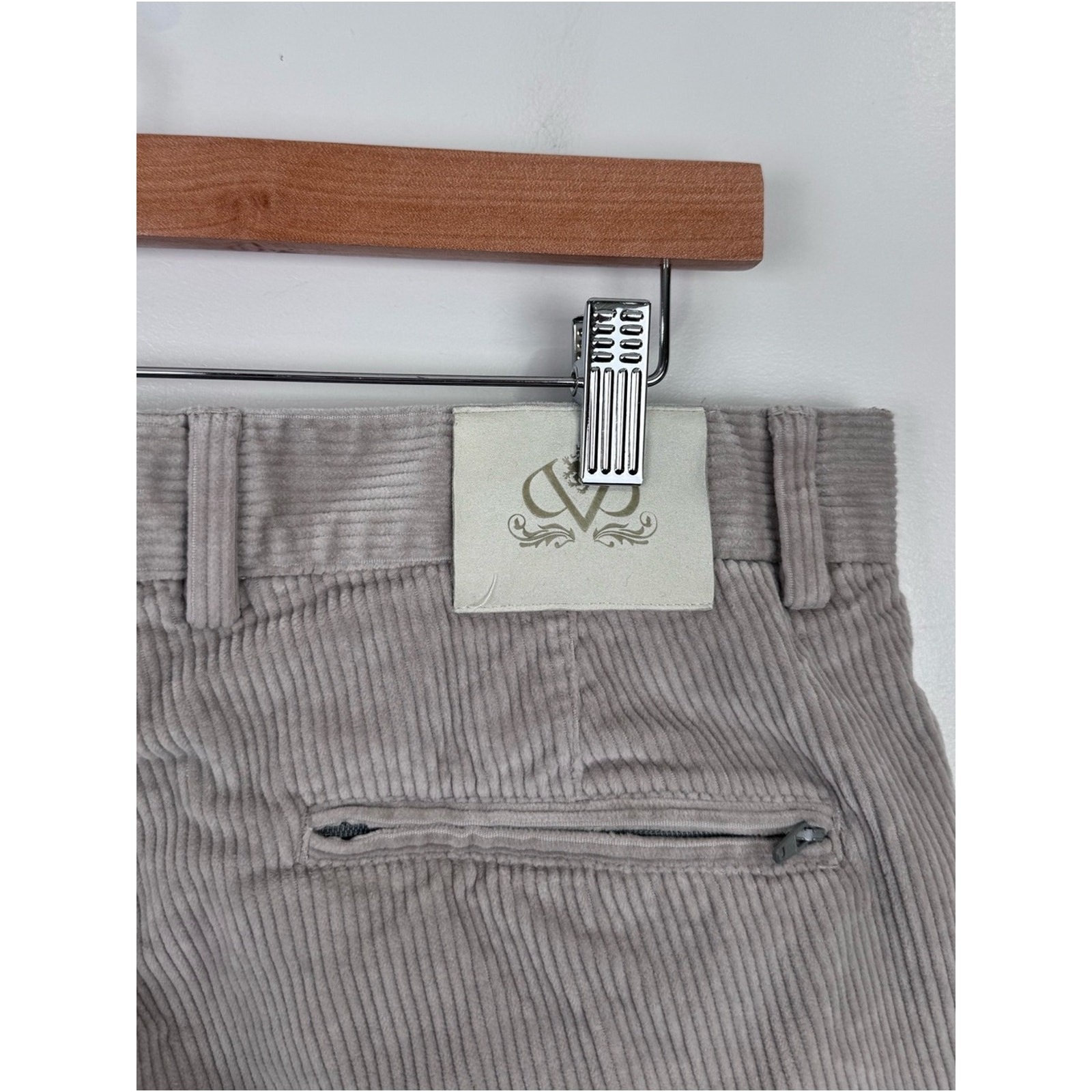 Pini Parma Mens Gray Corduroy Trouser Pant Sirmione Made In Italy 33" — image 3 of 7